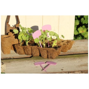 Etichette per piante Videx Garden color lilla fumo, set da 5 per l'identificazione delle piante.