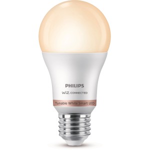 Lampadina LED Smart Philips, 8W E27, bianco regolabile, forma standard. Controllo smart dell'illuminazione per la tua casa.