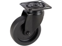 Doerner + Helmer TPE-Design-Lenkrolle Schwarz Ø,5 cm / Höhe 7,5 cm