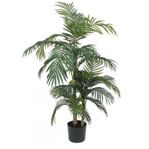 Pianta artificiale di palma Areca verde Mica Decorations (altezza 130 cm) in vaso.