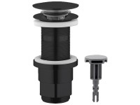 Diaqua Universal-Ablaufventil 2in1 Kunststoff Schwarz matt Ø 63 mm