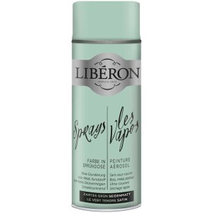 Libéron vernice spray verde seta opaco, bomboletta da 0,4 l. Vernice effetto per tutte le superfici.
