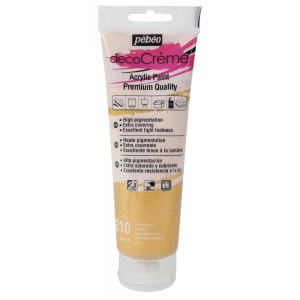 Pébéo Decocreme Gold, 120ml Tube, Acrylfarbe für Künstlerbedarf.