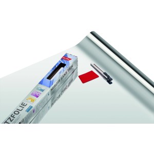 Pellicola a specchio d-c-fix, 67,5x150cm, con spatola e taglierino per privacy e protezione dall'abbagliamento.
