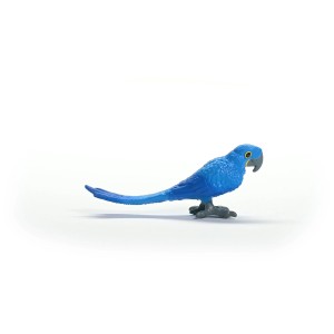 Schleich Hyazinth Ara Tierfigur aus Kunststoff, blaues Gefieder, detailgetreu.