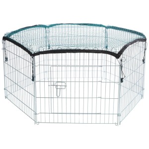 Parc Trixie Natura galvanisé avec filet, Ø 126x58cm, pour petits animaux.
