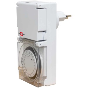Brennenstuhl Zeitschaltuhr MZ55, mechanisch, IP55, weiß. Hausfunksteuerung für Innen- und Aussenbereich.