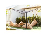 Beliani Pavillon Aventine Metall Grau 260 x 300 x 300 cm