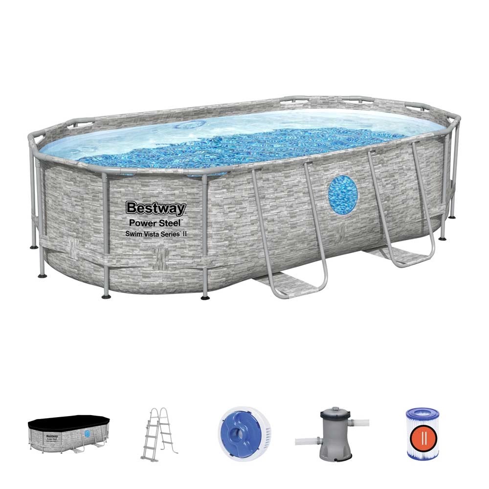 Bestway Set complet Power Steel Swim Vista Series II Frame Pool