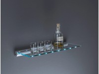 Aluschiene mit LED-Leuchtmittel Silber 8 x 800 mm