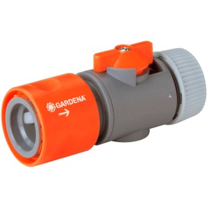 Gardena Stop régulateur pour tuyaux 13 mm (1/2) et 15 mm (5/8), orange/gris.