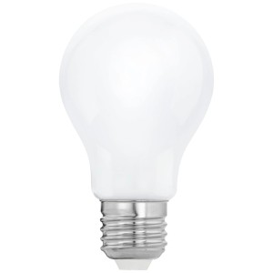 Lampadina LED Eglo A60, E27, 7.5W, 806lm, vetro bianco. Dimmerabile e controllabile via app.
