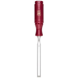 Ciseau à bois Kirschen, largeur 12 mm, avec manche en plastique rouge. Outil pour le travail du bois.