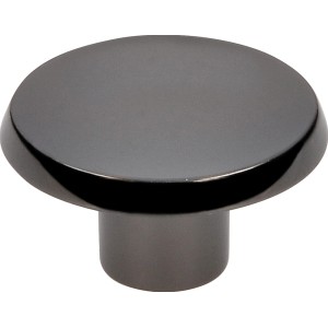 Pomello per mobili Siro, metallo, nero-cromo lucido, Ø 37 mm.