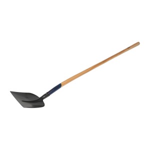 Pelle Holsteiner LUX noire avec manche en frêne (130 cm) pour le jardinage.