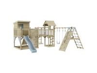 OutdoorToys Spielturm Lars Holz mit Kinderschaukel Blau