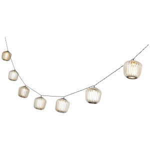 Schönenberger Guirlande solaire Melon Balcony, 4,1 m, avec lampes en plastique blanc chaud.