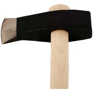 Crafttools Holzspalthammer mit Eschenstiel, 85 cm lang, 3,5 kg Kopfgewicht.