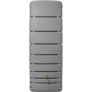 Serbatoio da parete 4rain Slim, 650 litri, grigio pietra. Serbatoio per acqua piovana sottile con rubinetto per irrigazione giardino.
