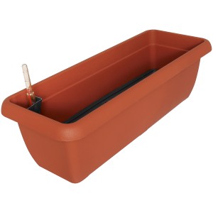 Jardinière en terre cuite Aqua Andalucia avec système d'arrosage, largeur 61cm.