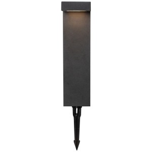 Schwarze LED Solar Pollerleuchte Vicini von Star Trading, geeignet für den Aussenbereich.