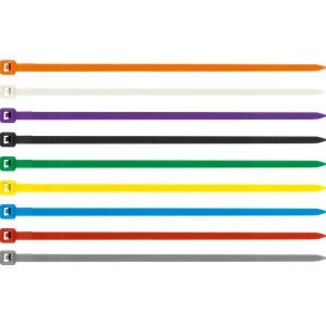 Lot de 1000 colliers de serrage colorés en différentes couleurs pour l'organisation des câbles.