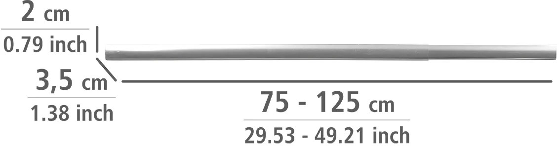Bastone per Tenda da Doccia Telescopica Estensibile Stile industriale, 74-236cm Asta per Tende da Doccia in Ferro Regolabile per Doccia e Vasca da Bagno, Comprese Viti e Tasselli