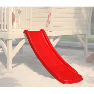 Scivolo rosso Weka per casetta Lotti, lunghezza 118 cm, in polietilene robusto.
