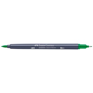 Faber-Castell Goldfaber Sketch Marker Monstera Grün mit Pinsel- und Finelinerspitze.