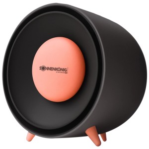 Sonnenkönig Termoventilatore in ceramica Bee nero, stufa elettrica con scaldamani.