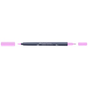 Faber-Castell Goldfaber Sketch Marker, Magenta Chiaro, con punta a pennello e fineliner.