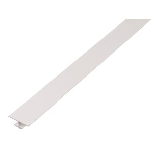 Profilo a H in plastica bianca, 4x25x1000 mm, per costruzioni e macchinari.