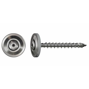 Vite Spax Spengler A2, 4,5x55mm, con testa svasata bombata e rondella di tenuta, adatta per applicazioni su tetti ed esterni.