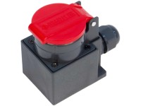 Steffen Aufputz-Steckdose T25 / IP55 Kunststoff Rot-Anthrazit