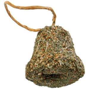 Eric Schweizer Jollybell snack per roditori, campanella di semi ed erbe con gancio di carta.