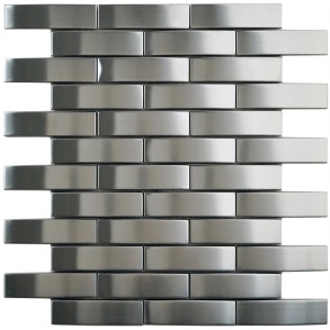 Mosaïque en acier inoxydable, 29x28 cm, pour usage intérieur.