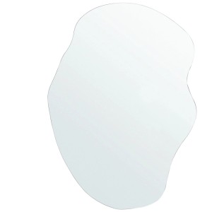 Specchio da parete Falais, argento, 50x70 cm, senza cornice, forma irregolare.