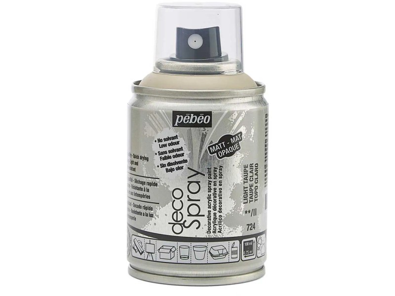 Pébéo 100 ml Deko-Spray, acryl, Mattes Taupe hell, 200 ml