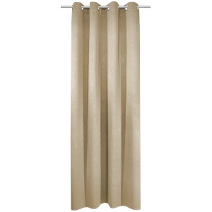 Tenda a occhielli oscurante "Leather Champ" color champagne, 245x135 cm, per bastoni per tende.