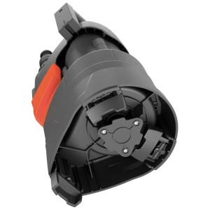 Pompe à eau Black+Decker BXUP750PTE, polypropylène, noir-orange, 750 W, vue détaillée par le bas.