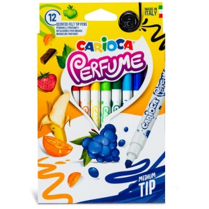 Carioca Fasermaler Perfume, 12 Stk. Duftende Stifte in verschiedenen Farben.