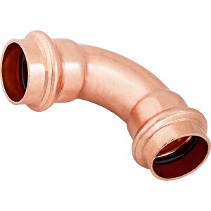 Raccordo a pressare in rame, gomito a 90 gradi, Ø 22 mm, per installazione tubi in rame, confezione risparmio.