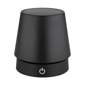 Lampada da tavolo LED Globo Carlos nera, dimmerabile, alta 28 cm, con funzione touch.