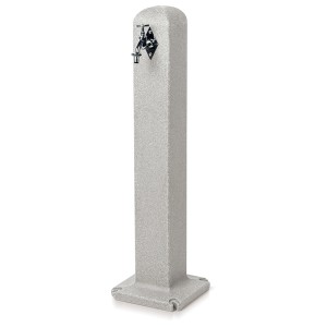 Colonna fontana Arves, altezza 90 cm, effetto pietra naturale con rubinetto cromato.