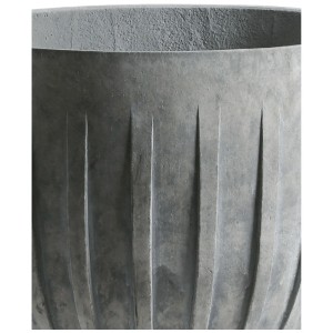Vaso per piante Gartec Round Linea, grigio, Ø 55 cm, con superficie strutturata. Ideale per giardino e terrazzo.