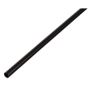 Tubo tondo nero in plastica, diametro 10 mm, lunghezza 1000 mm.