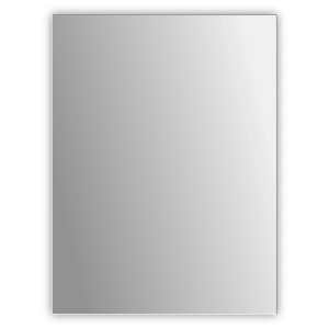 Specchio rettangolare serie (40x30 cm) senza sospensione, color argento.