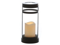 LED-Solar Grablaterne Arimo Weiss Ø 12 cm / Höhe 26 cm