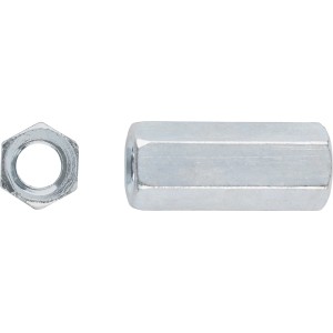 Écrou de raccordement M5 x 20 mm Acier galvanisé à chaud 4 pc
