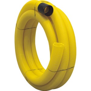 Tuyau de drainage Aco Master jaune, 10 m DN 100, perforé, pour drainage et protection des fondations.